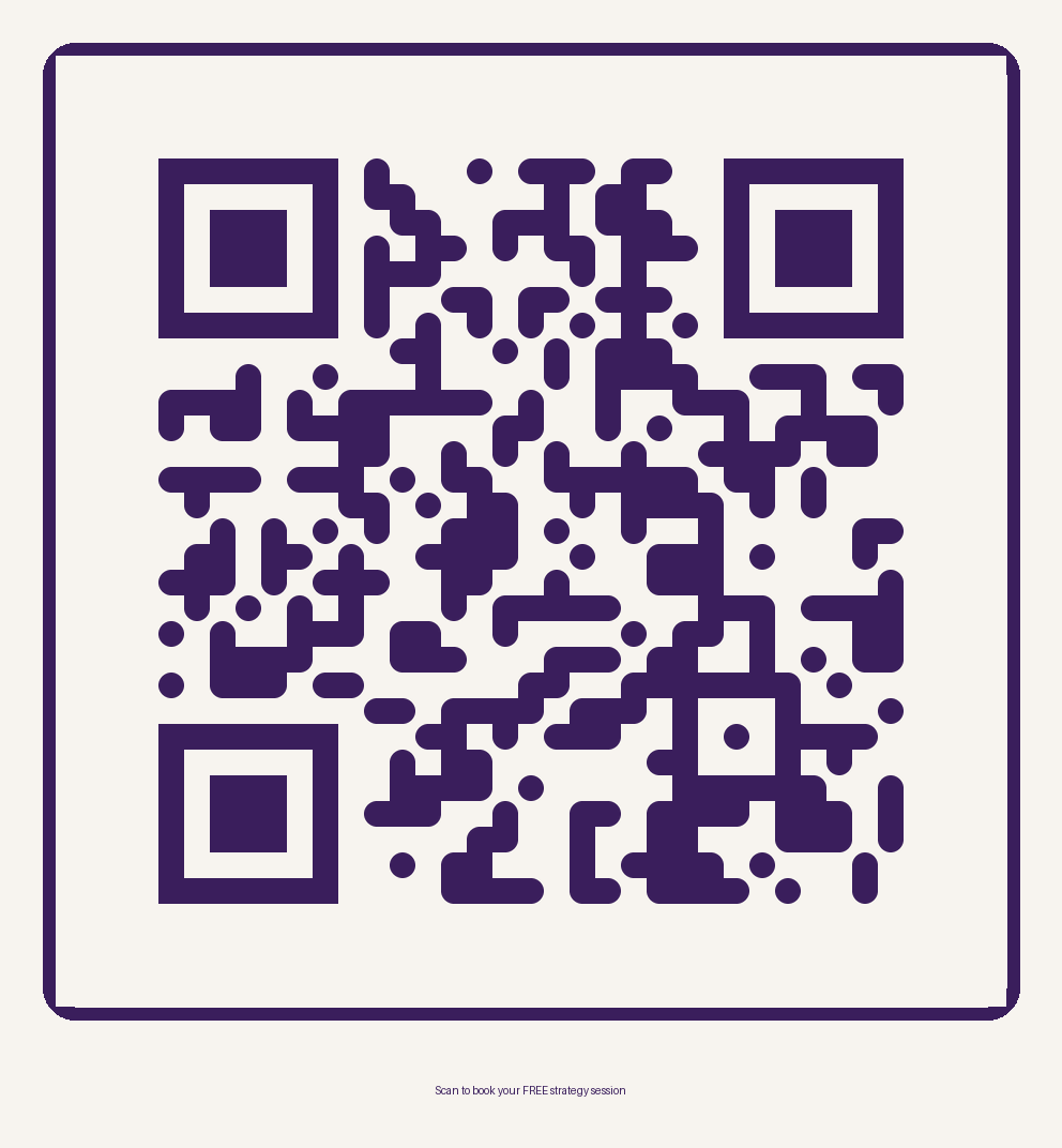 QR code to book a free business launch strategy session in Durham, NC