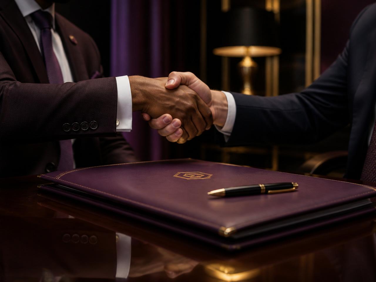 Business partnership handshake with a Durham, NC tax and startup advisor