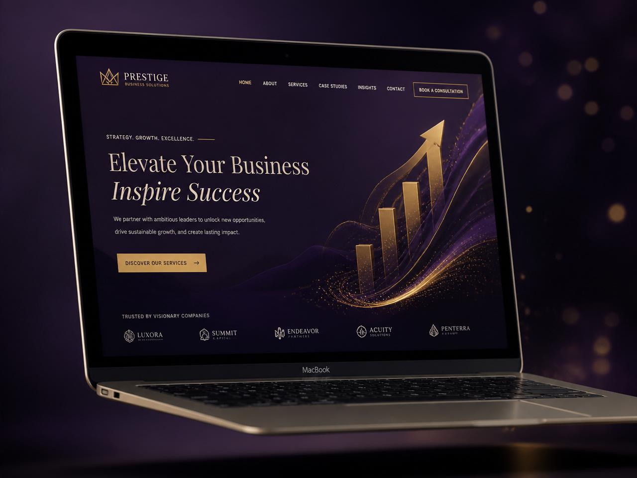 Small business website design mockup on a MacBook — 4K TaxPros Durham NC